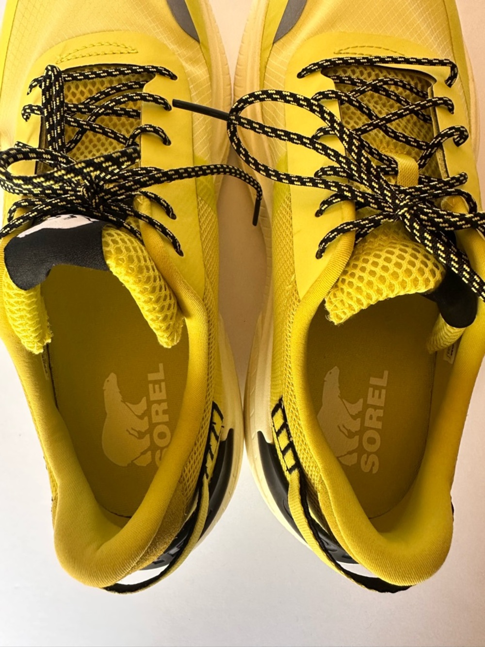 Sorel Explorer Blitz Leisure Lace Sneakers Neon Yellow Lime Mesh 11 - Picture 7 of 7